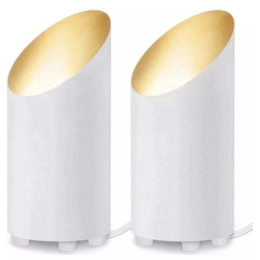 Sunvie 2 Pack White Indoor Floor Can Lights Uplighting Indoor Spotlight w/2700K‎